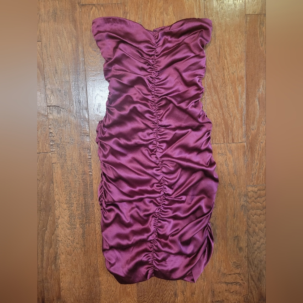 Nicole Miller Collection Satin Plum Dress, 2